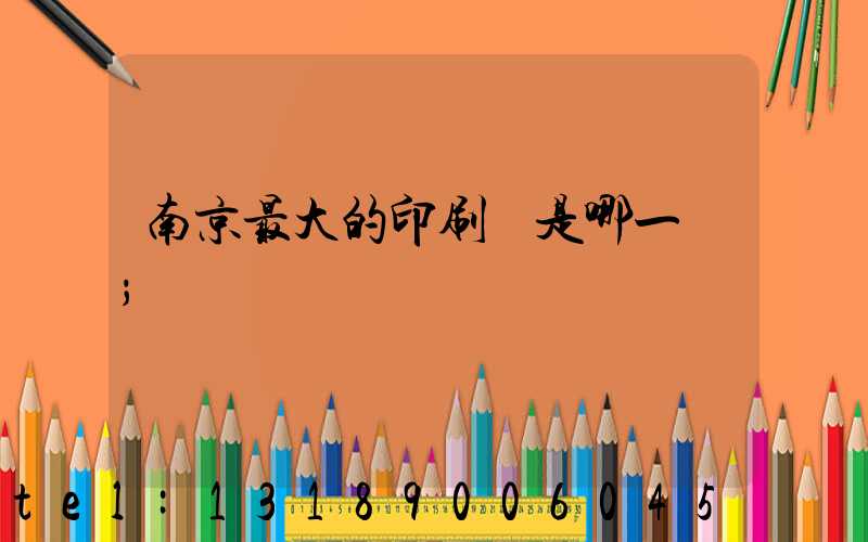 南京最大的印刷廠是哪一個
