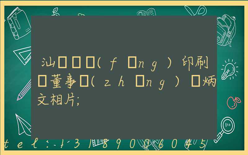 汕頭東風(fēng)印刷廠董事長(zhǎng)黃炳文相片